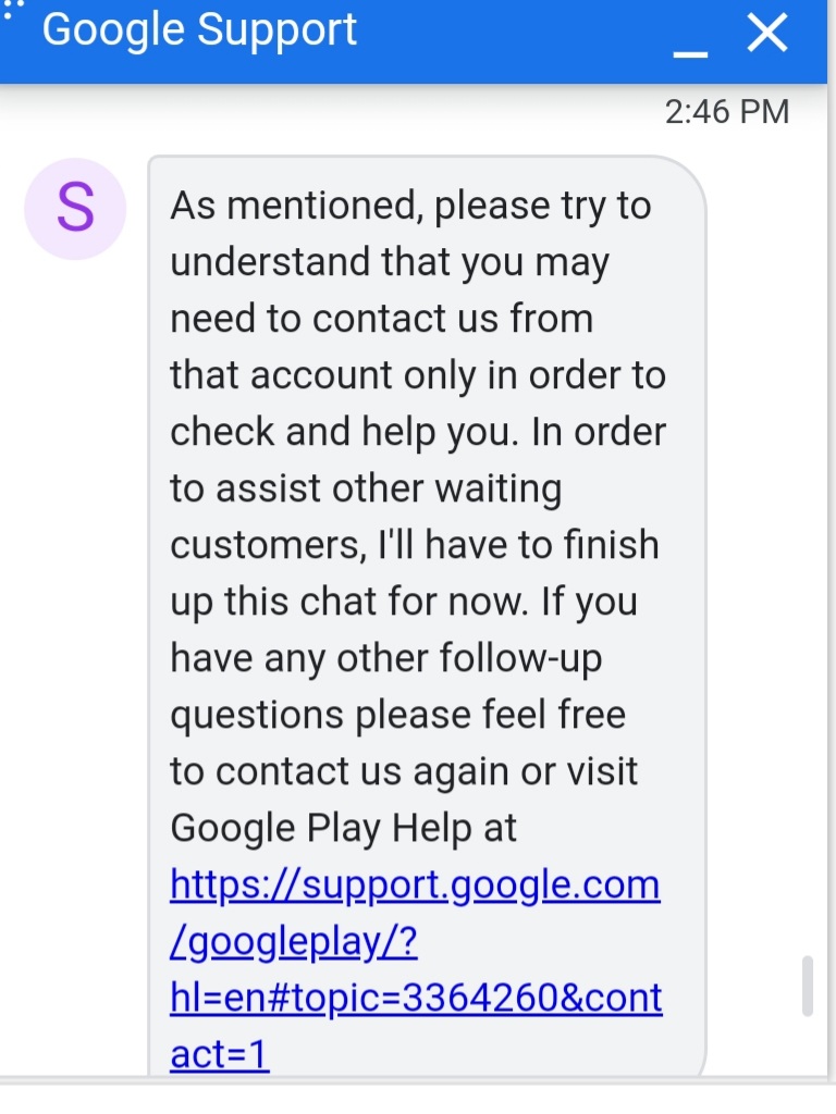 Google chat suport Support