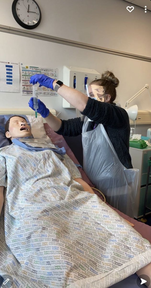 chelsea81593513's tweet photo. #Nrs506 today my patient received their medication via their NG tube 💊💉🧬🦠🩺 great to be back in the skills lab #studentnurse #2ndyear #punc19 #kspa https://t.co/mI2GT3cJAn