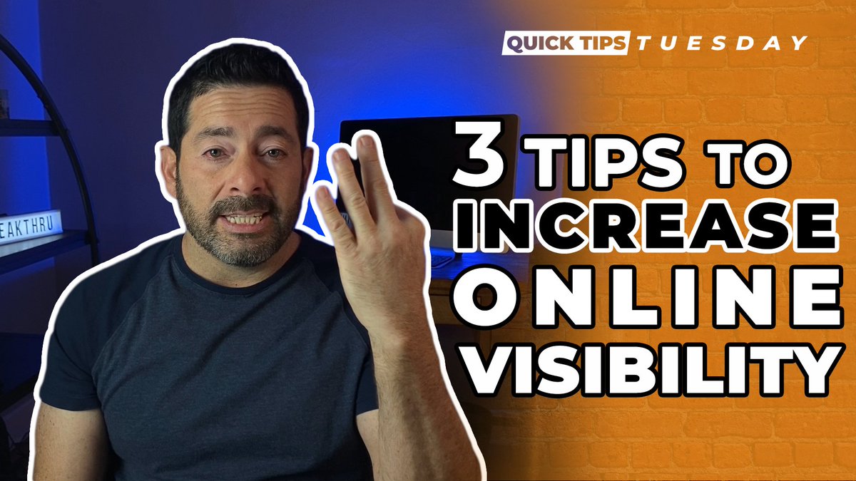 breakthrucode's tweet image. 3 Tips To Increase Your Online Visibility. If you are a business owner or entrepreneur looking to increase your visibility online - these quick tips will give you an idea of what I’ve seen work based on 8 years...

Watch it on youtube...
youtu.be/_zUVy5gUAPI