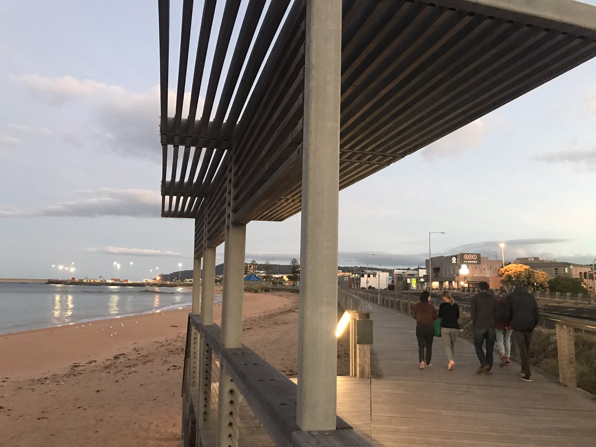 AnneHardyTas's tweet photo. Good morning Burnie &amp; @UTAS_ Cradle Coast Campus. Thanks for putting on some stunning weather for Day 2 of the @MtechUtas Sustainable Tourism field trip! We were treated to a great talk by Tom Wootton, CEO of West x NW Tourism last night. Plus a penguin visit. Now to Cradle Mtn.. https://t.co/V0BWpVcREq