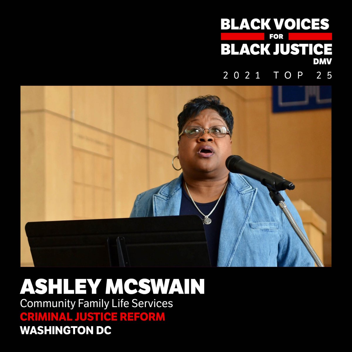 Congratulations Ashley McSwain! You’ve been selected for the TOP 25 list for the BVBJ Fellowship. McSwain is the Executive Director at <a href="/cflsdc/">Community Family Life Services</a>, a nonprofit serving re-entry women &amp; families. She has worked in the human services field for over 25 years.