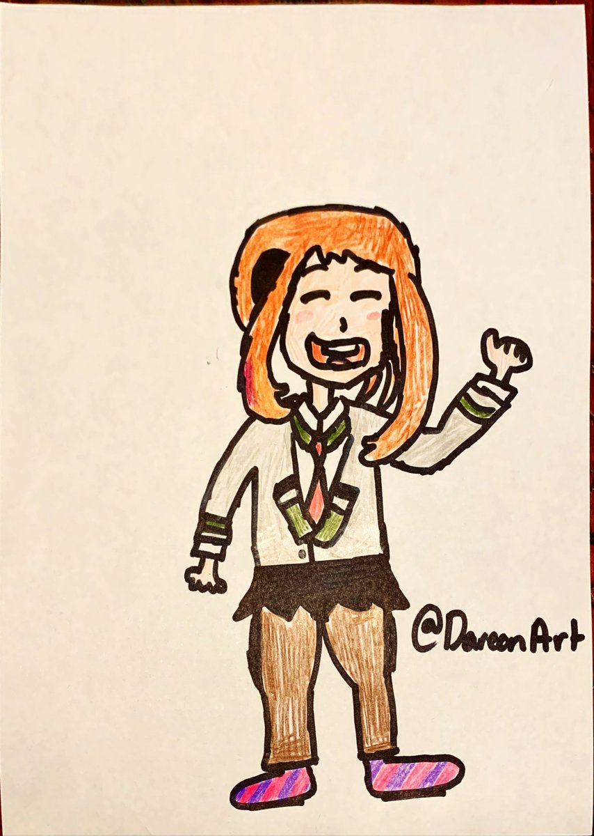 DareonArt's tweet photo. no way i could not draw ochaco-chan https://t.co/LmNmo8kuYz