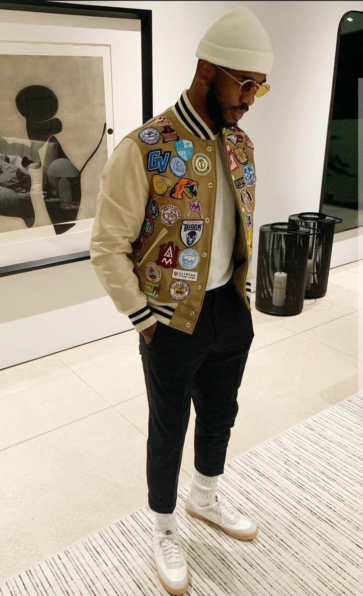 NateBurton_Dins's tweet image. During the NBA All-Star Weekend, @CP3 wore a custom jacket that paid tribute to HBCU’s. @WVStateU seal on the top left of the first photo.