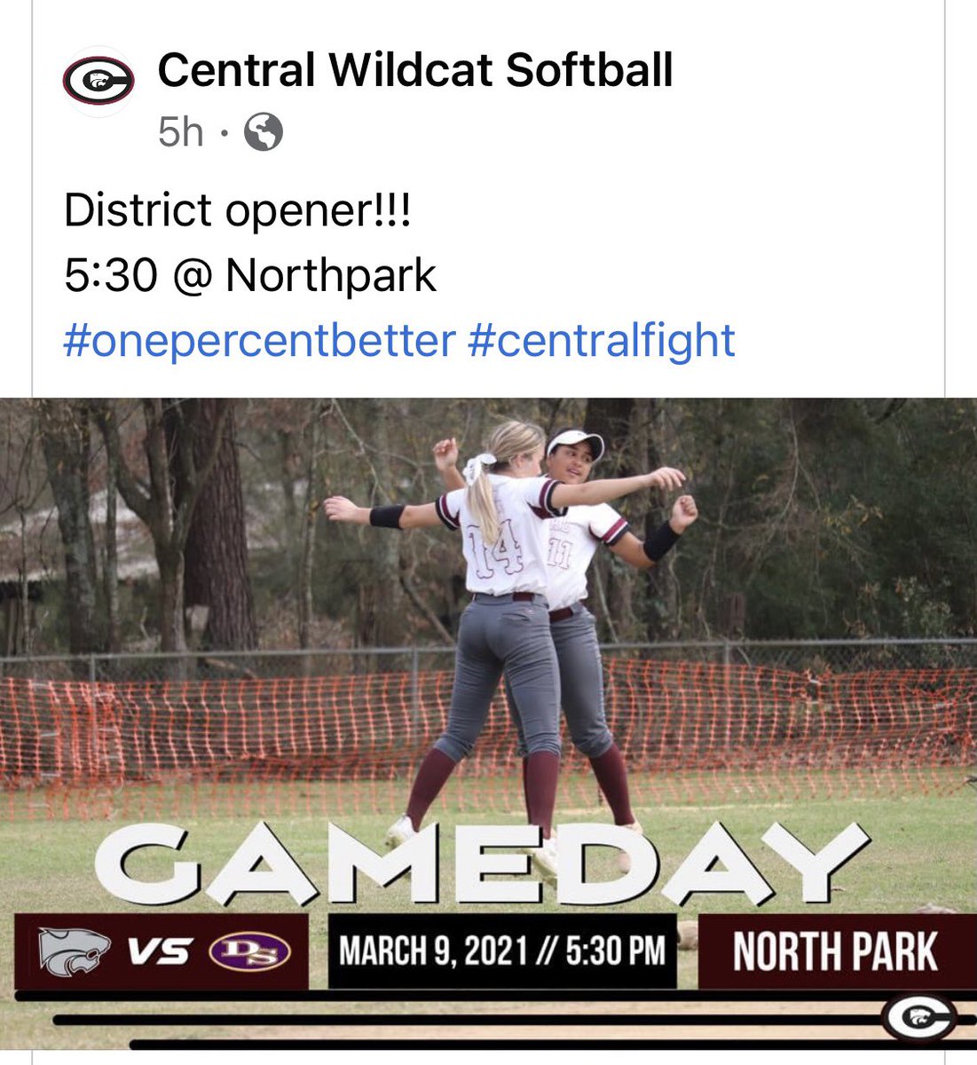 CHSWildcatScoop's tweet photo. Wishing our ladies #WildcatLuck as they face off with the Jackets!! #WeAreCentral 
#GeauxWildcats🐾 https://t.co/k8rPecMXN7