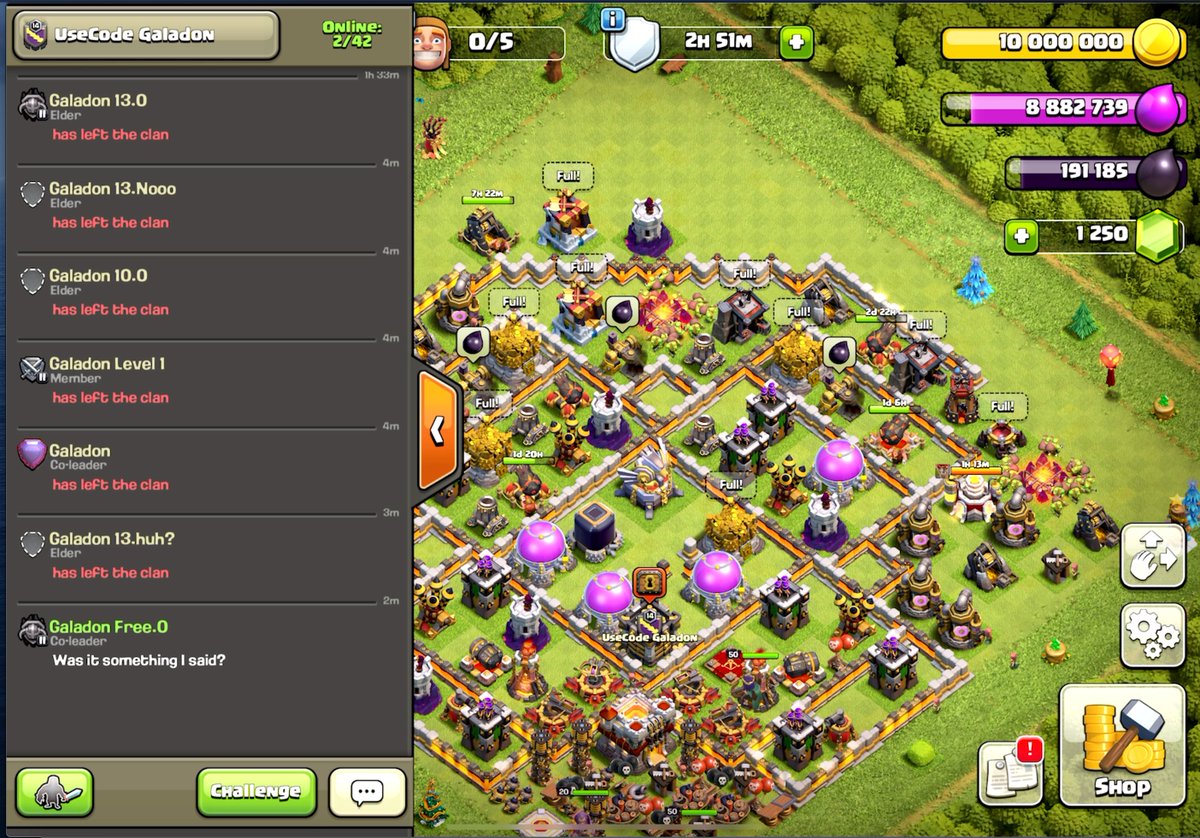 GaladonGaming's tweet image. When your clan members just up and leave you...
#ClashofClans #UseCodeGaladon