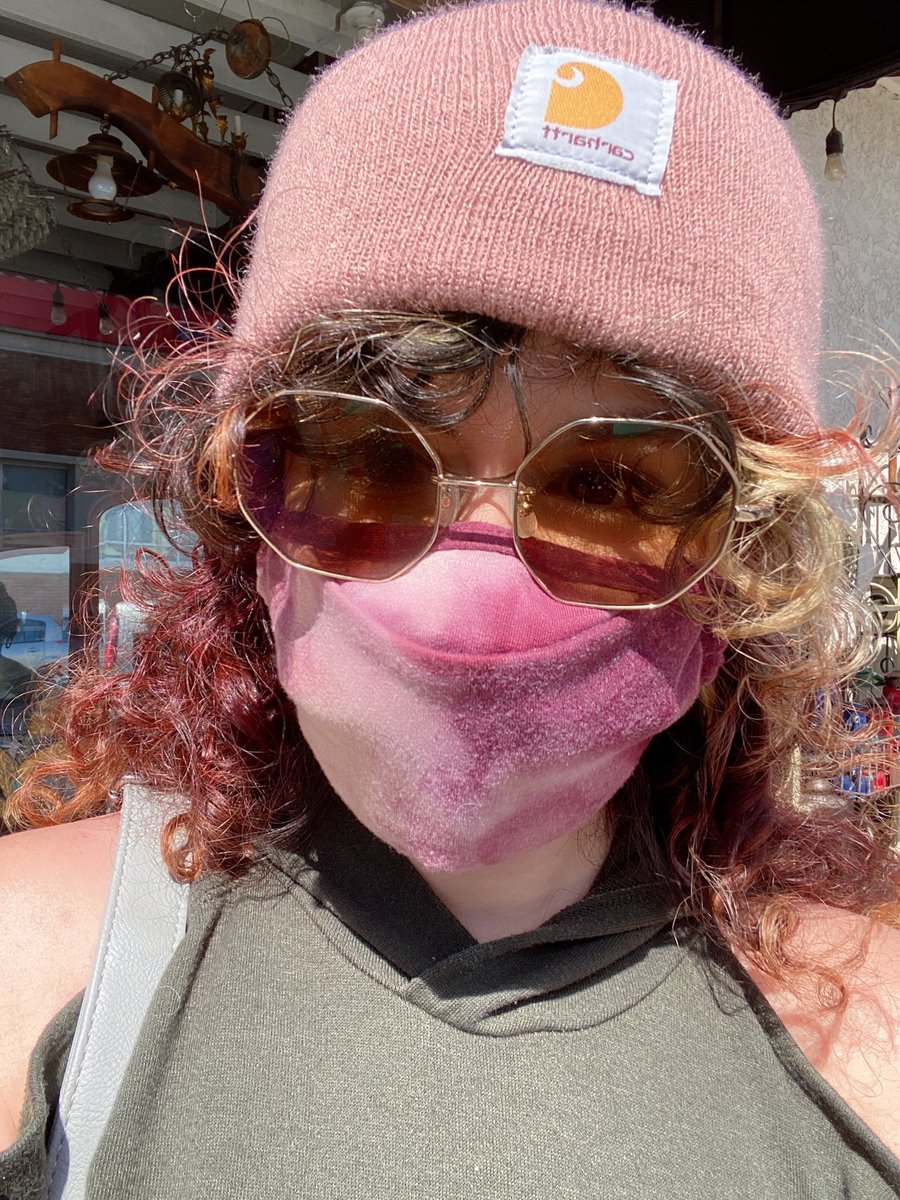 laura_stahl's tweet photo. When this is over I’m gonna miss looking like a member of Teeth and the Electric Mayhem when I venture into the world. #muppetlife https://t.co/mdQGIQCsvX