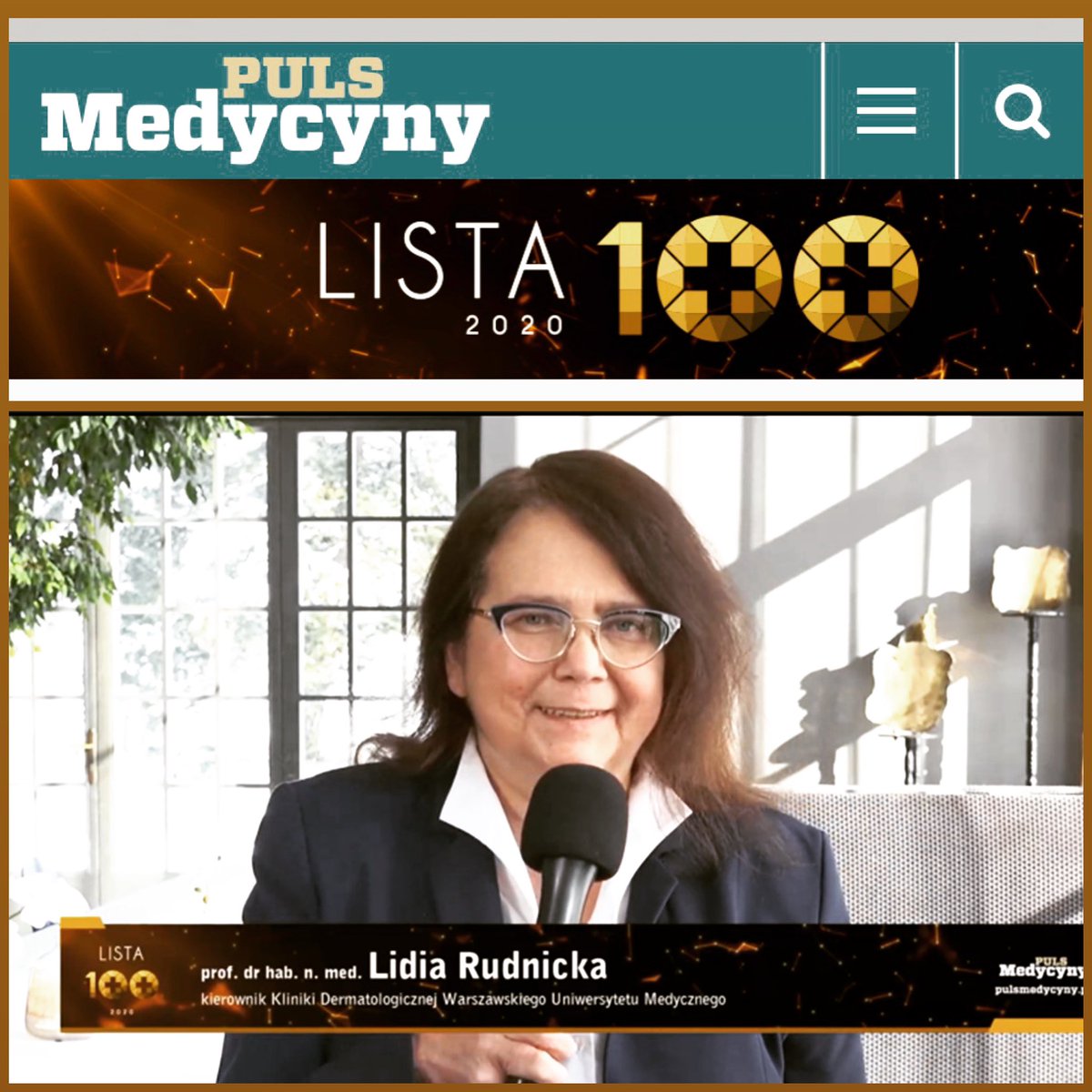 I am happy to be on the list of 100 most influential persons in Polish medicine in 2020. It was published today by 
<a href="/Puls_Medycyny/">Puls Medycyny</a>   I also received an additional award for Promotion medical knowledge 🙂