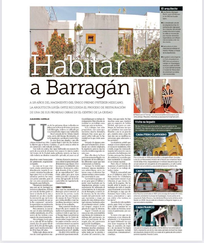 memciudad's tweet photo. Hoy @muralcom publicó la entrevista que le hizo a @twit_luciaortiz, arquitecta e integrante de MEM, en el aniversario 119 de Luis Barragán. Reconociendo el legado patrimonial de su obra, nosotras buscamos visibilizar y reconocer el trabajo de las mujeres arquitectas de la ciudad. https://t.co/QXRlIIFuSN