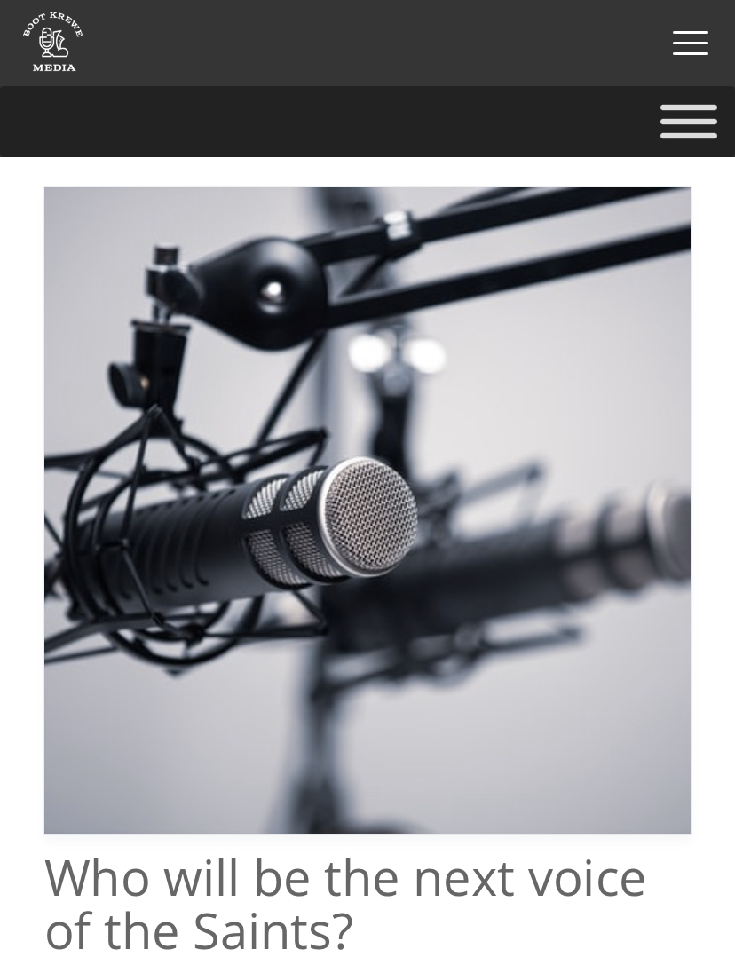 I try to answer the question everyone has been asking...who will be the next radio voice of the Saints?? <a href="/BootKreweMedia/">Boot Krewe Media</a> 

bootkrewemedia.com/2021/03/who-wi…