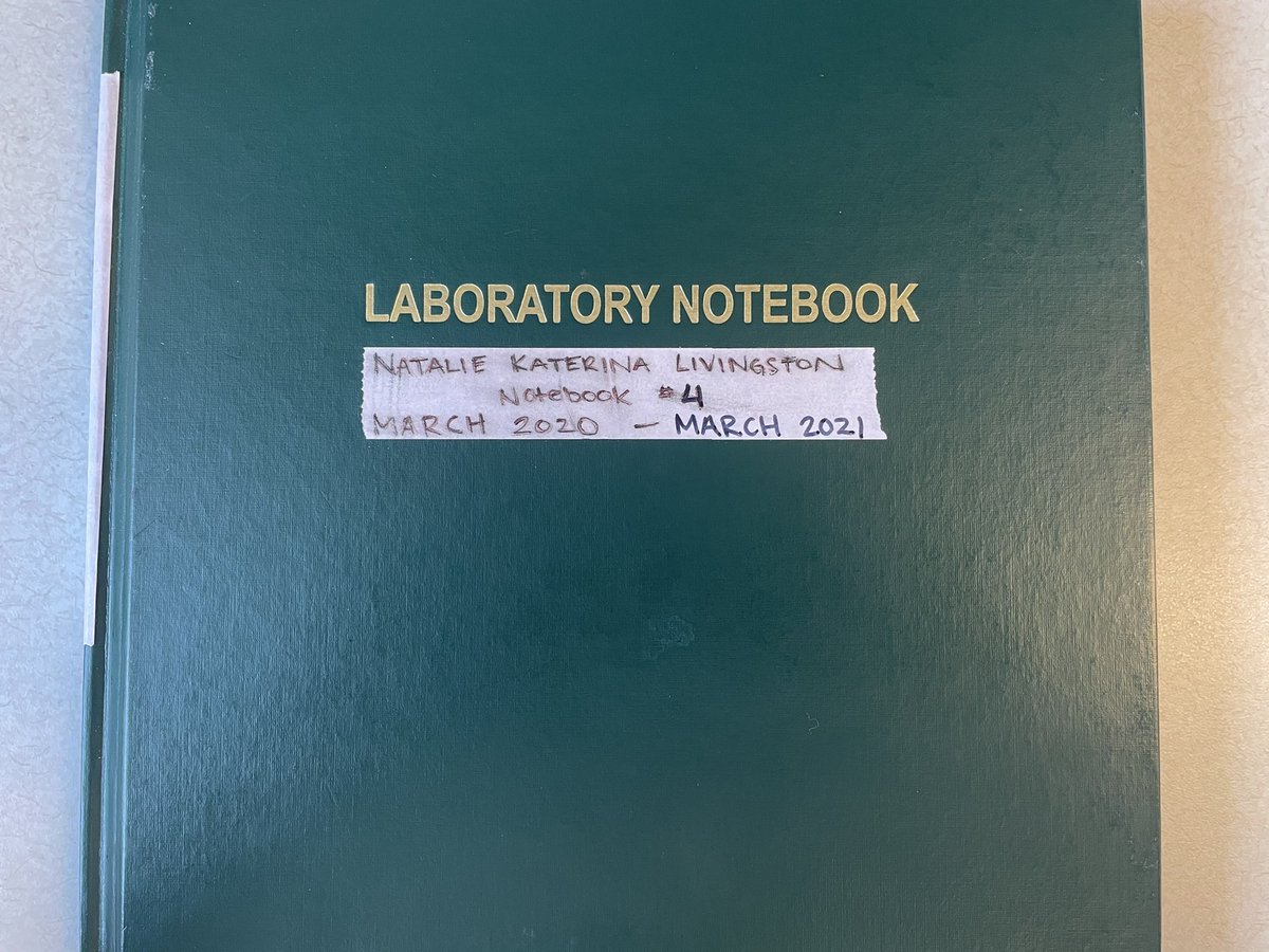 Well this has me feeling some type way...a whole pandemic fit into one lab notebook.