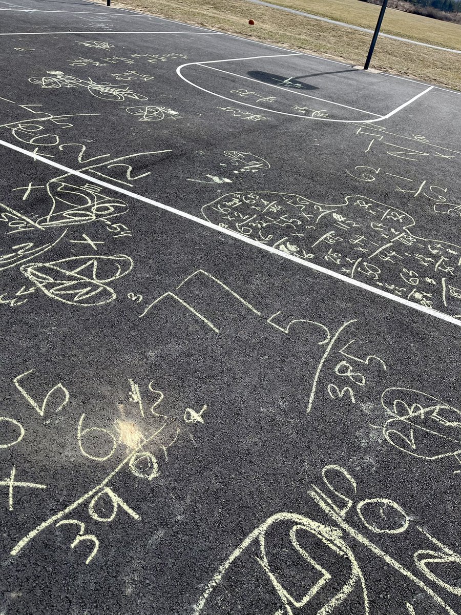 Beautiful weather calls for math in the sunshine!