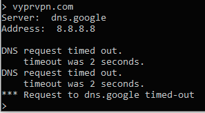 DIEHARDave's tweet photo. @VyprVPN Whoops that was just a typo in the tweet.. You can see in the 2nd link which was an external test the lookup did fail. Also here it is from my computer. https://t.co/o7cH1APxfG