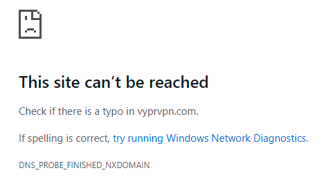 DIEHARDave's tweet photo. @VyprVPN Whoops that was just a typo in the tweet.. You can see in the 2nd link which was an external test the lookup did fail. Also here it is from my computer. https://t.co/o7cH1APxfG