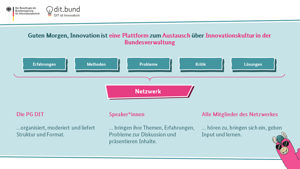 RobertEberle_'s tweet photo. 📢 Speaker:innen für „Guten Morgen, Innovation“ gesucht
https://t.co/fmRx1Of2pm

Dienstags, 8-9 Uhr, Austausch rund um „Innovationskultur“ in der BV.

Habt ihr passende Erfahrungen? Mögt ihr uns euren Blickwinkel auf eines der Themen eröffnen?

🚀 DM't mir 😊
#twitterverwaltung https://t.co/tN1ltodU6k