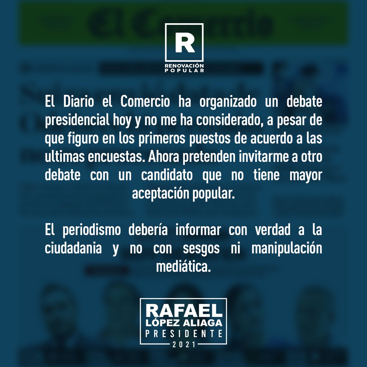 Rafael López Aliaga tweet media