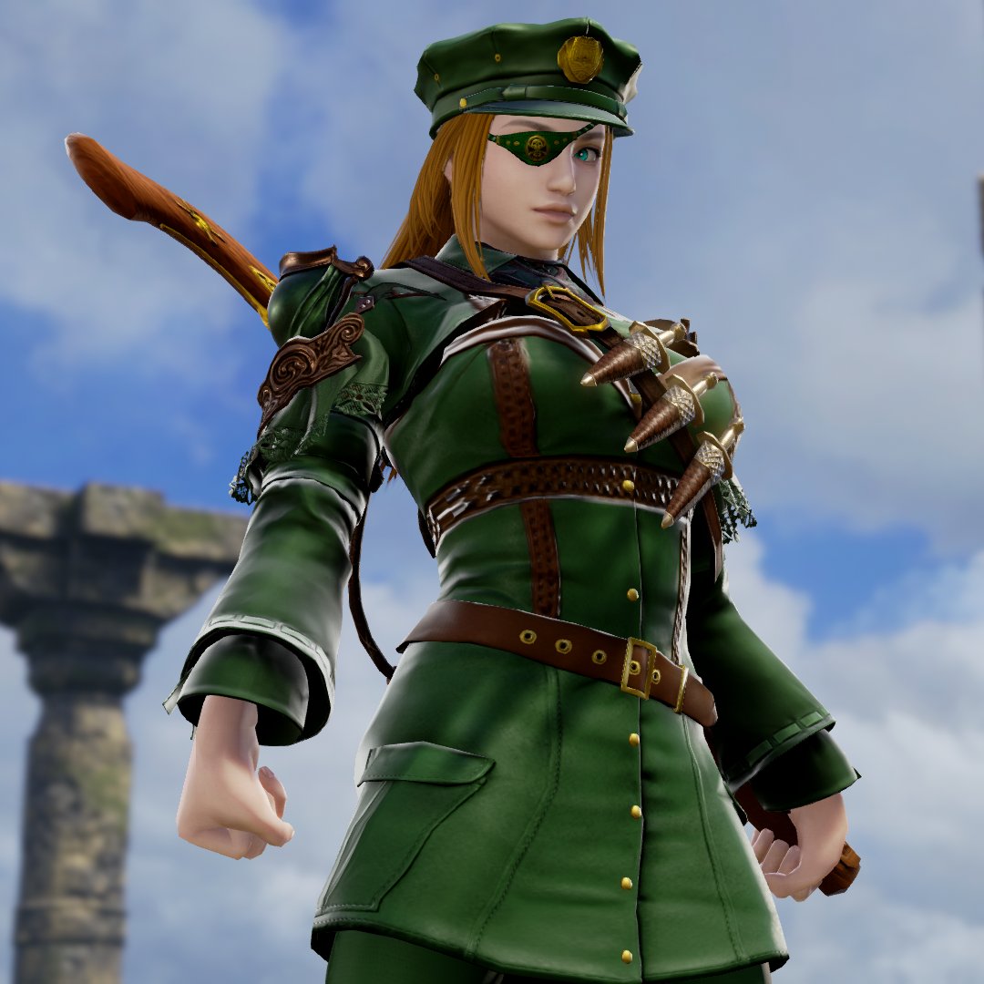 咎烏 軍服キャラ 名前とか肩書とかは特になし 二次元の軍服でたまにある 胴にやたら巻いてあるベルトみたいなやつって何のためにあるんだろう やっぱりボディラインの強調 ソウルキャリバー6 Soulcaliburvi キャラクリ オリキャラ T Co