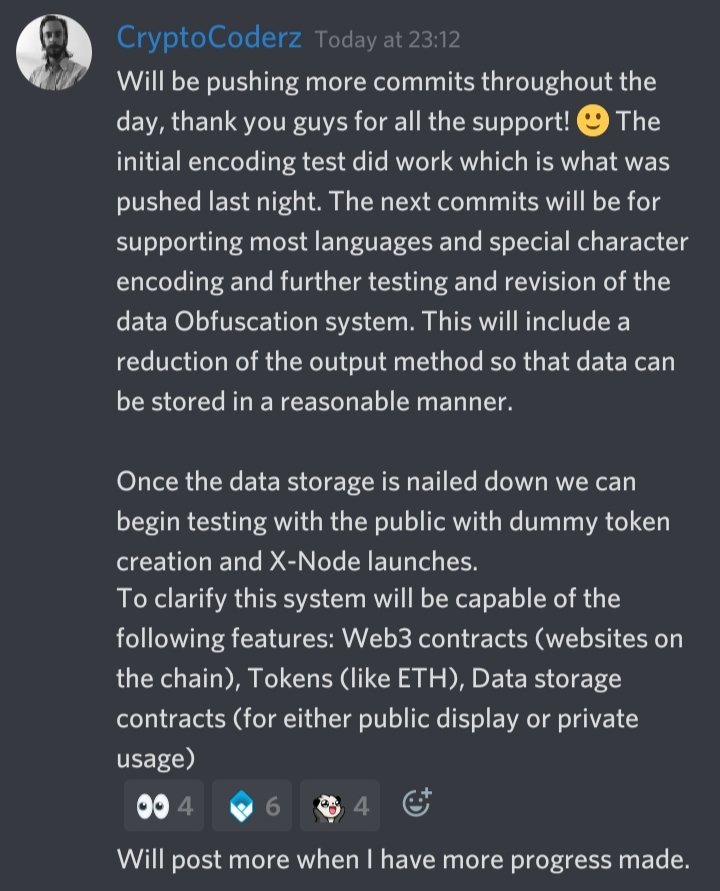 EspersCoin's tweet photo. Thank you guys for all the support!
#Xnodes #FractalEngine #Siteonchain #Blockchain #CryptoCoderz #Espers https://t.co/Ayd6aYDd07