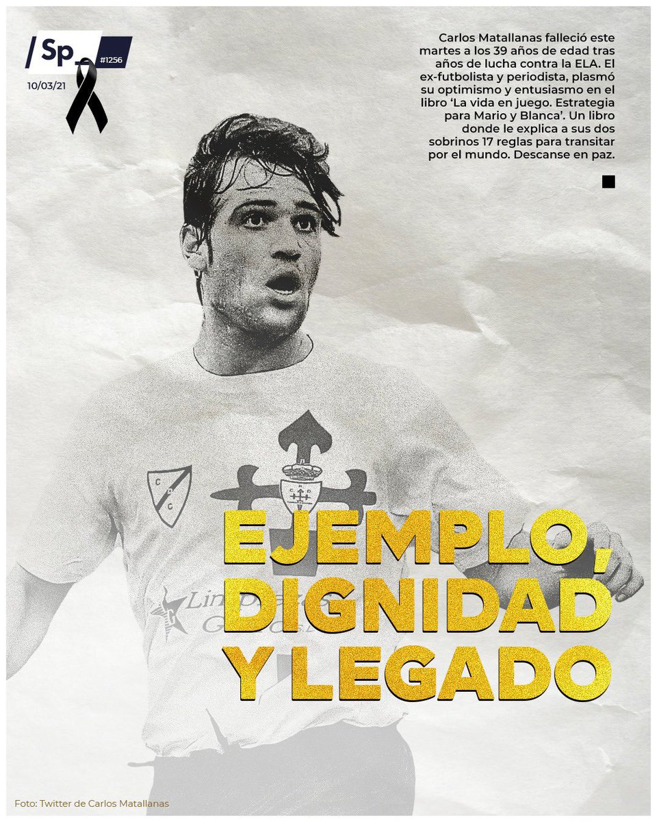 SpheraSports's tweet photo. Ejemplo: Acción o conducta que puede inclinar a otros a que la imiten.

Dignidad: Gravedad y decoro de las personas en la manera de comportarse.

Legado: Aquello que se deja o transmite a los sucesores, sea cosa material o inmaterial.

Descansa en paz, @CMatallanas15 💔 https://t.co/jDpiYYVomn