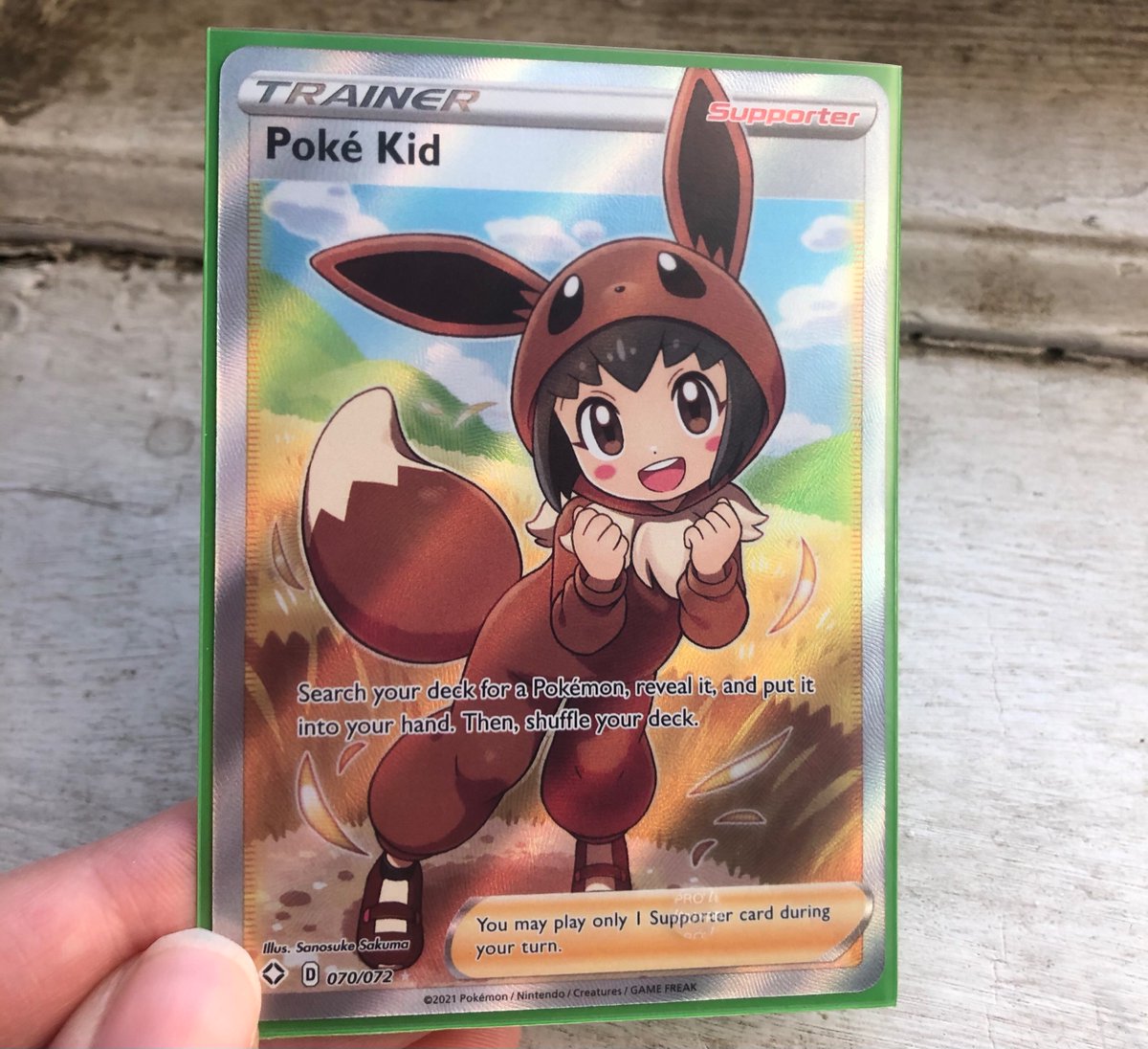 Bhurstcollector's tweet photo. Isn’t she the cutest?!💚 #shiningfates #pokemon #pokekid https://t.co/xIH4WNaW6o