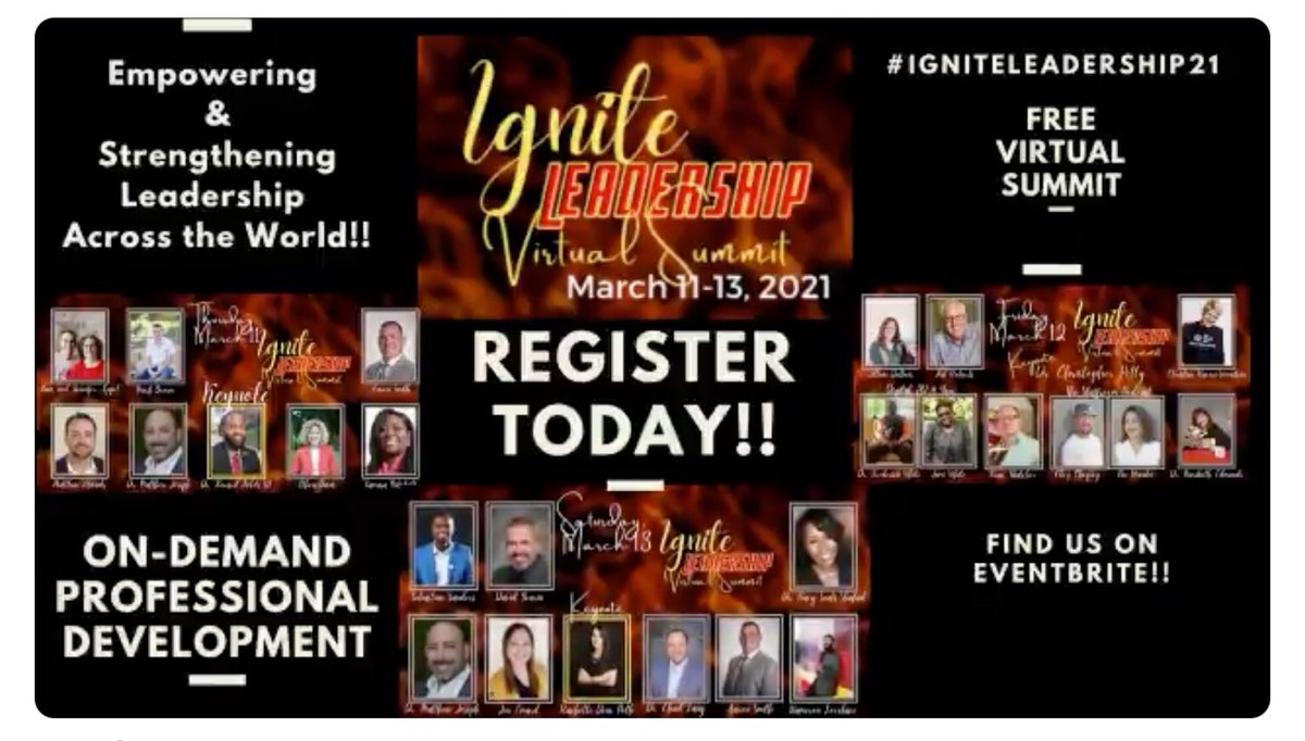 HalLRoberts's tweet photo. Register today for the #Igniteleadership conference on @eventbrite .   https://t.co/MUEIdgkLVr 3 days of great speakers.@MelVandevort @StaffPodcast @Rdene915 @JillDuBois22 @RavesiWeinstein @HansNAppel @tmitchell317 @IgnitedLeaders @DigitalPd4You https://t.co/uOn7QpcNSI
