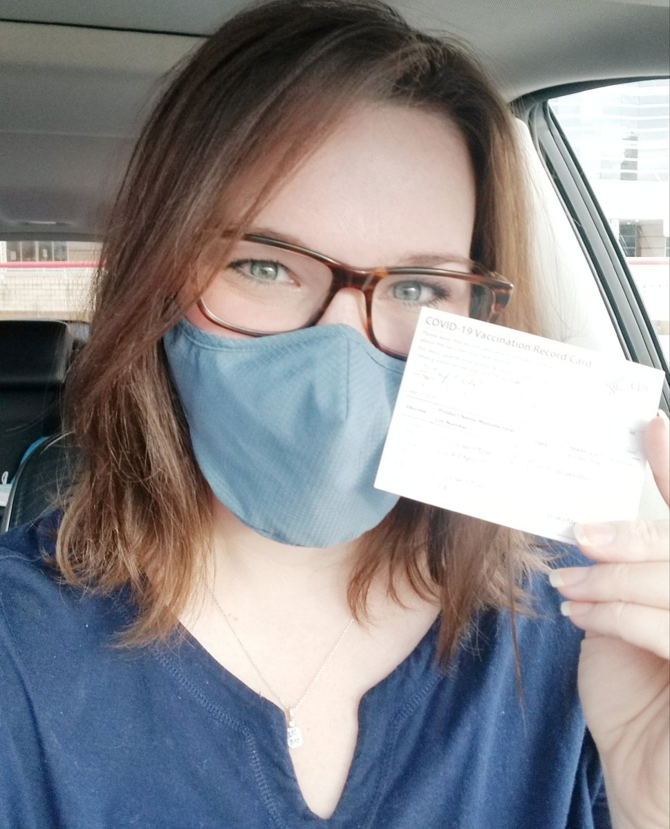 It took a minute, but I finally got my Fauci ouchie!  Thank you to the amazing staff/volunteers at <a href="/WakeMed/">WakeMed</a> for making it quick and painless!
