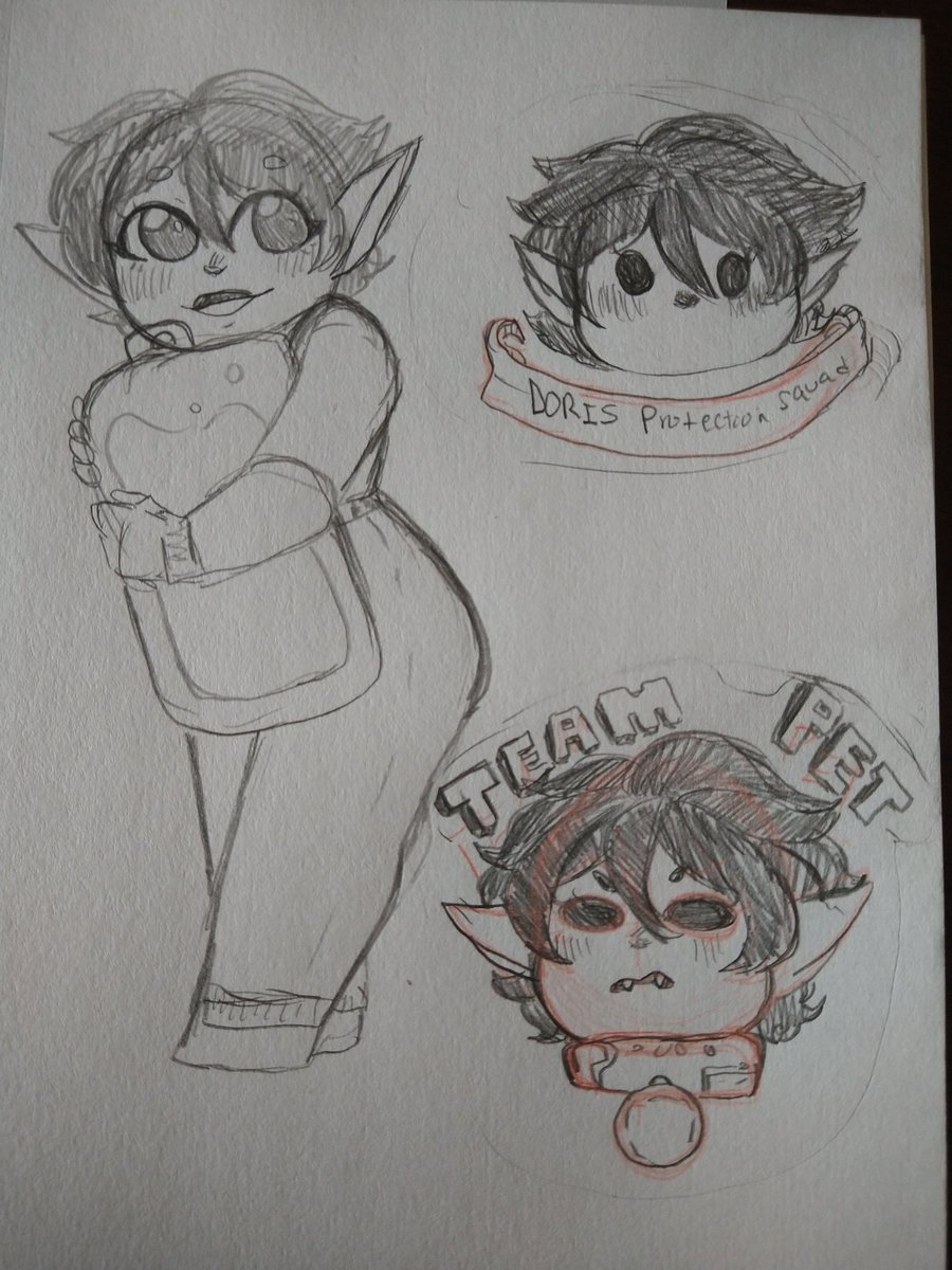 MarshyM0M's tweet photo. Made some sticker designs for cinder and Doris what I may put on red bubble what do you guys think? π€π€ #myart #sketch #doodle #oc #vampire #roguednd https://t.co/630KgV3e0w