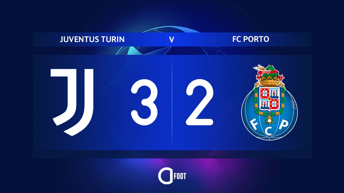 ActuFoot_'s tweet photo. ⏱ TERMINÉ !

JUVENTUS 🇮🇹  3-2 🇵🇹 PORTO
Cumulé : 4-4

Le FC Porto, qui a joué plus d'une heure à dix, élimine la Juventus au bout de la prolongation et se qualifie pour les quarts de finale de l'#UCL ! https://t.co/kquUYX5reS