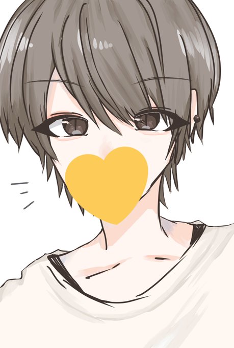 顔隠しのtwitterイラスト検索結果