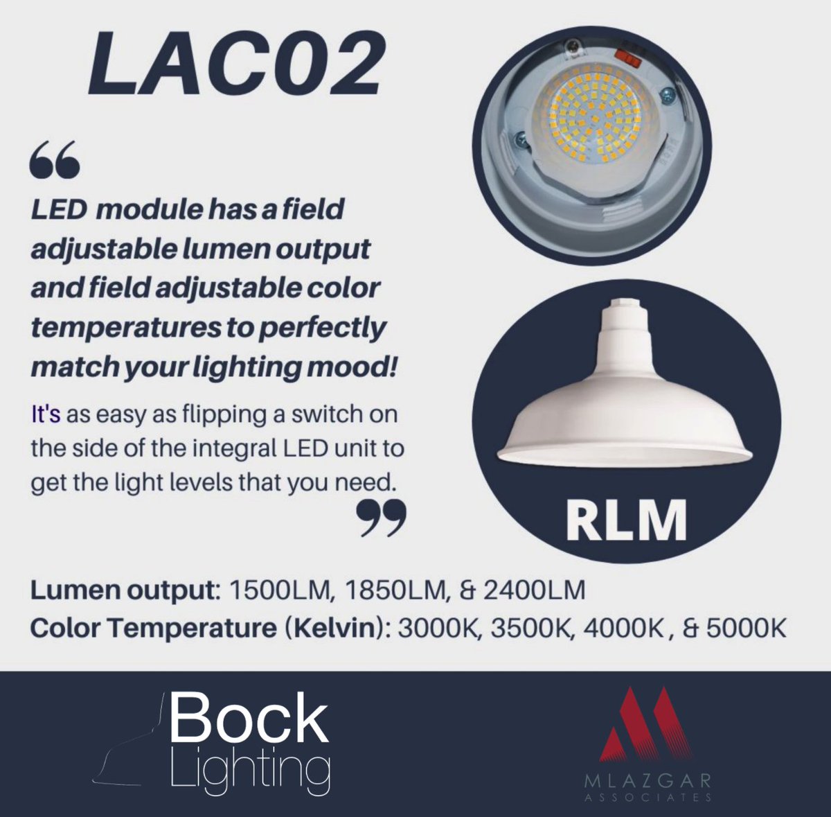 mlazgar_assoc's tweet image. Easily adjust the light levels as desired with just a flip of the switch. By pairing the LAC02 module with any @bocklight decorative RLM fixture the options are endless! 
Visit Mlazgar.com for more!
#bocklighting #integralLED #decorativelighting #design #lighting
