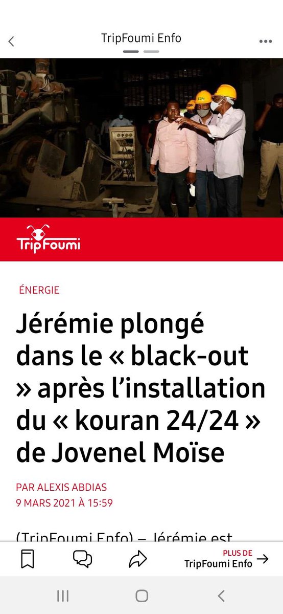 calixev's tweet photo. Je viens de confirmer avec l’@Officiel_EDH le rétablissement de l’énergie électrique à Jérémie depuis 2h pm. J’ai appris que le déclenchement était dû à un défaut sur la ligne. Le courant 24h/24  est une réalité à Jérémie au point que le black-out étonne ! Wow! Yes we can! https://t.co/d41YoheI9B