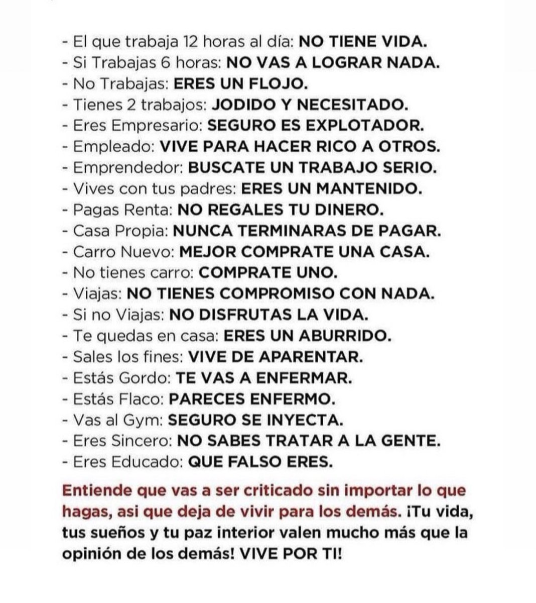 Haz lo que quieras...
Igual hablarán mal de ti!