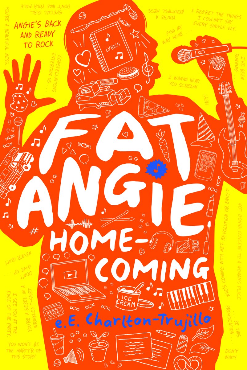 I am on fire to share the cover to the 3rd and biggest finale I could write. What a journey it's been. Can't wait for Fat Angie: Homecoming to drop this Fall! 

#YourStoryIsARevolution #FatAngie #ShesBack 
#NoApologies #SexPositive #rocknroll 
#latinxlit #LGBTQIA #YALit