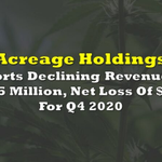 Image for the Tweet beginning: Acreage Holdings Reports Declining Revenues