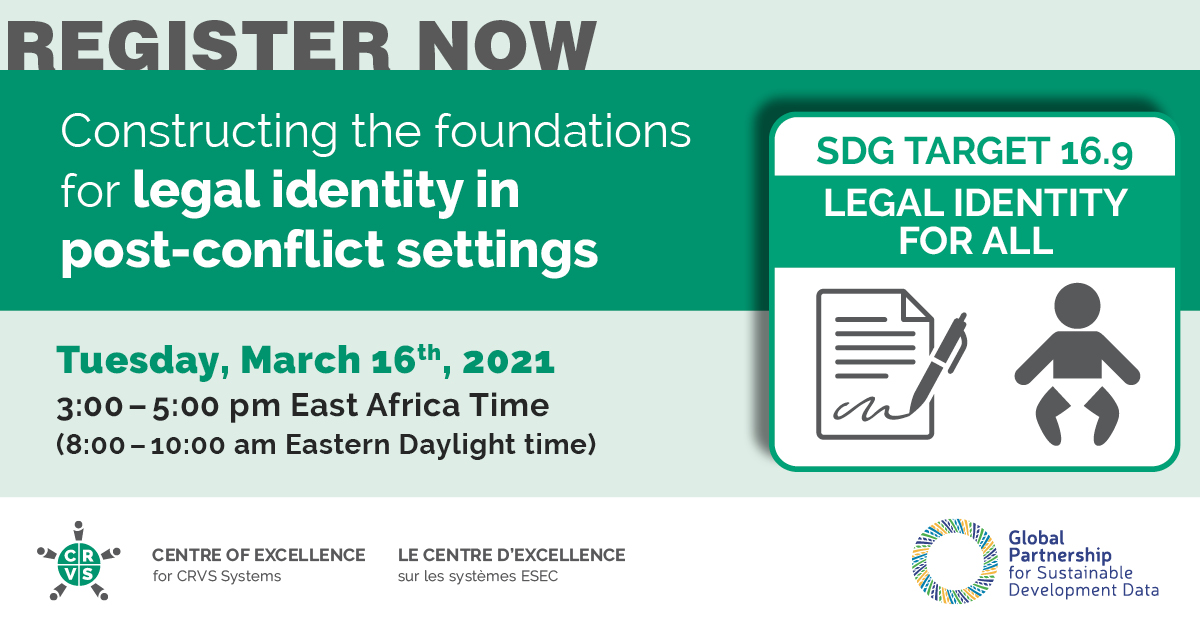 UNatColumbia's tweet photo. π Webinar alert π
Constructing the foundations for legal identity in post-conflict situations | Mar 16 | 8am ET = 3pm EAT
Featuring:
π@MiaHarbitz
πDiane Hubbard
πMontasser Kamal @IDRC_CRDI
#ID4D #DigitallID #SDG16Point9 #SDGs #legalidentity
RSVP: https://t.co/YS7kNeFEpW https://t.co/hZFf8pjD87