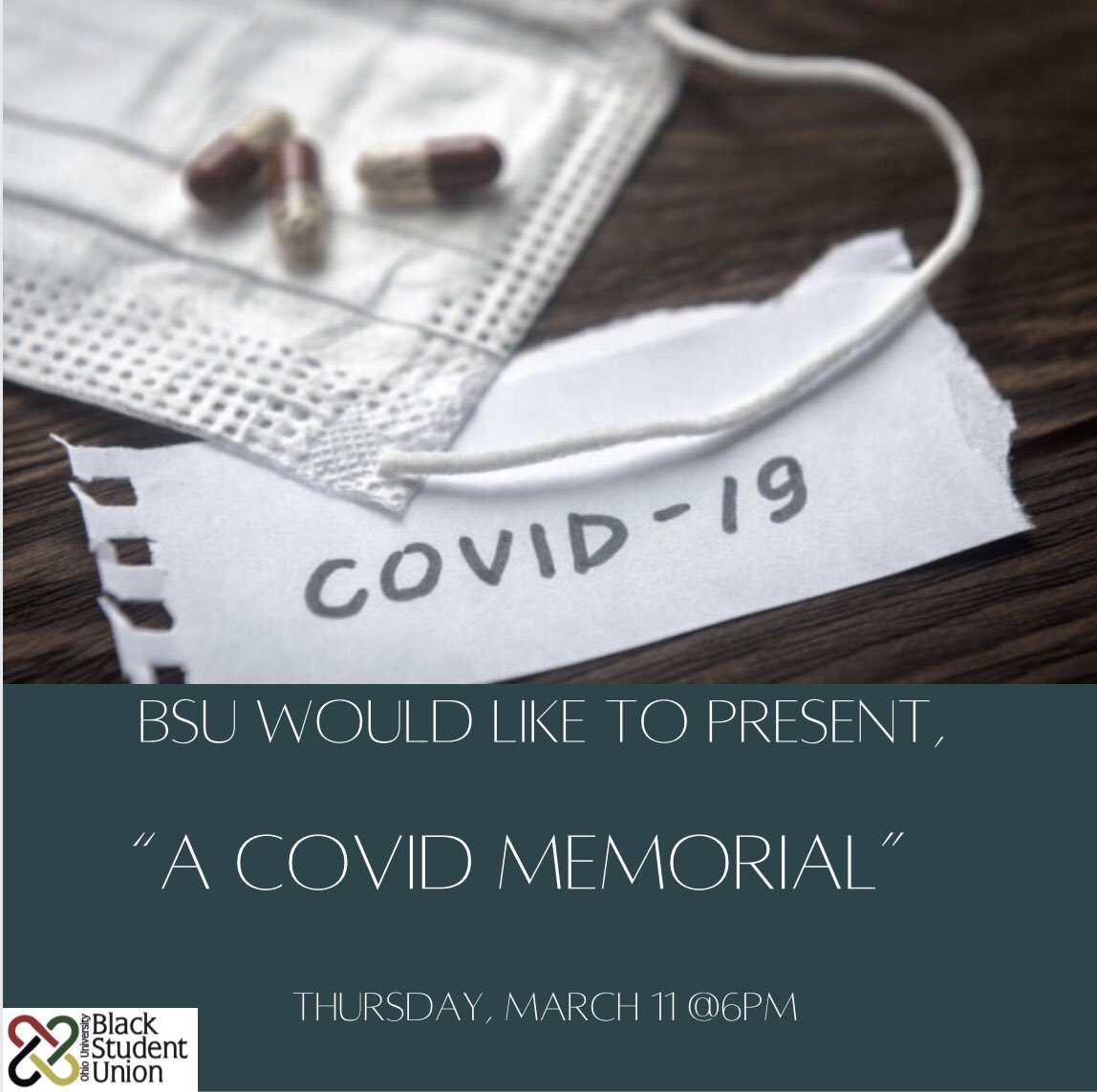 Please join BSU Thursday, March 11 at 6pm, via Microsoft Teams, as we discuss the past, present and future of COVID-19. Although this virus continues we would love for you to be apart of the discussion as we remember, review and relive COVID-19.