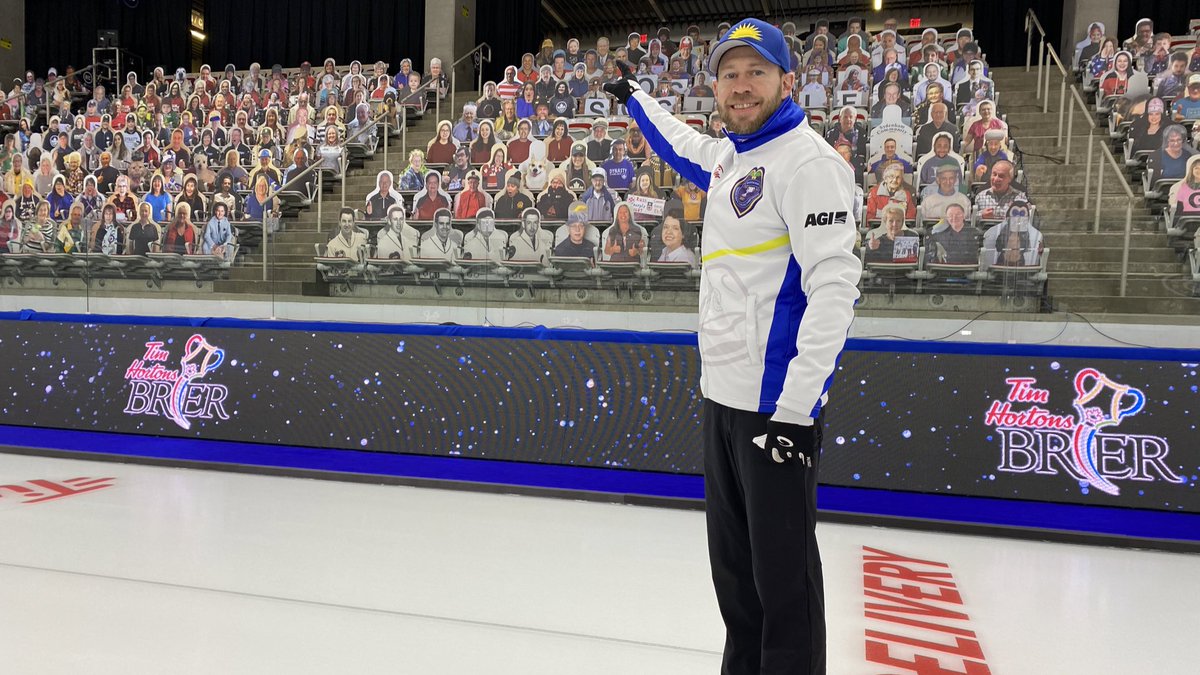 Jim’s dad Rick never got to see him play in a <a href="/TimHortons/">Tim Hortons</a> Brier before passing away in 2005, but every time Jim looks up at the cutout of Rick in the crowd, he can see his dad smiling down at him.

Story via <a href="/WinnipegNews/">Winnipeg Free Press</a> ➡️ winnipegfreepress.com/sports/curling…

#Brier2021
