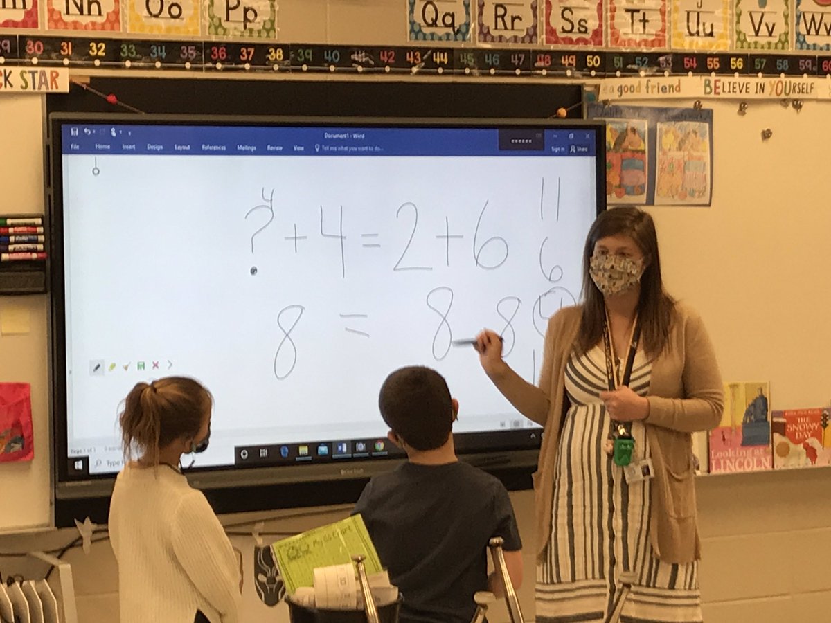 @MCSSPLTWJessica working on understanding the equal sign with 1st graders <a href="/RivertonElem/">Riverton Elementary School</a>