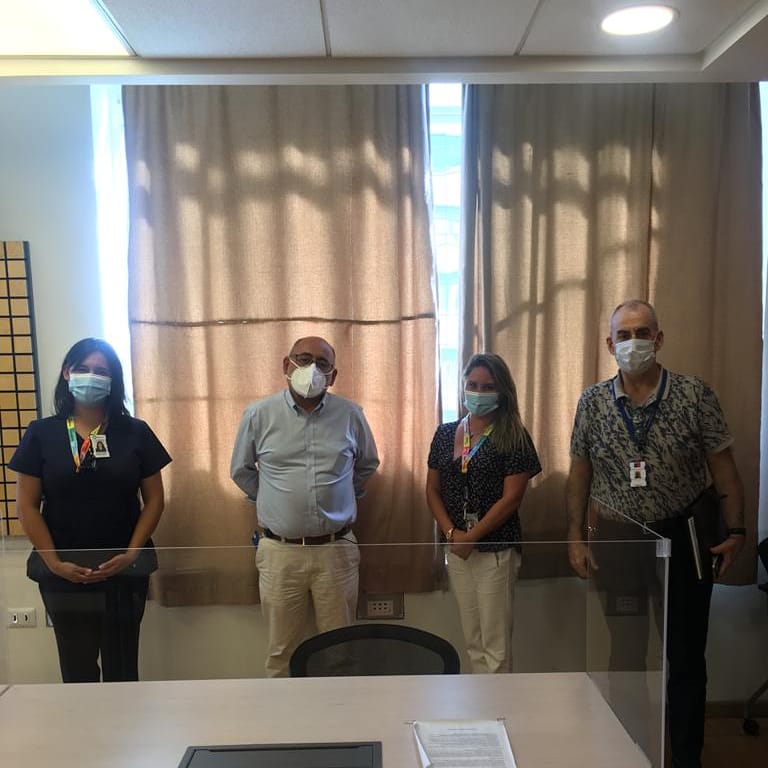 ASENHDIP1's tweet photo. Directiva de @ASENHDIP1 en la Dipres del @Min_Hacienda con Don Alfredo Montiglio y Don Américo Ibarra solicitando el Bono Covid para los funcionarios de nuestro hospital que siguen trabajando en esta pandemia como un prestador más de la Red Minsal @ministeriosalud https://t.co/yLRucEF67z