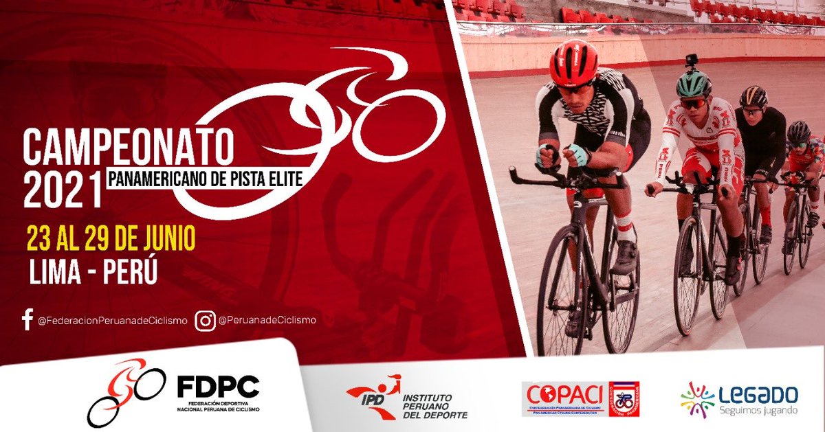 paisadeportes's tweet photo. HAY NUEVA FECHA ! 
Campeonato Panamericano de Pista Elite recientemente aplazado , fue reprogramado para el mes de junio en Lima - Perú ! 🚴🏻‍♂️🚀📆
@C0PACI #Ciclismo https://t.co/17hOA7HqRf