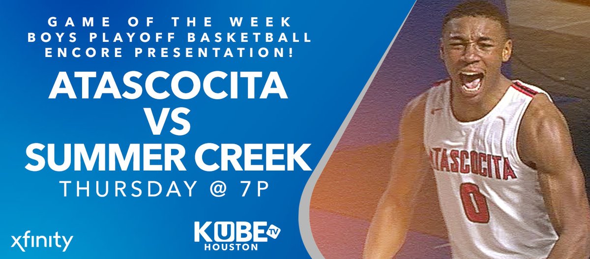 Don't miss an encore presentation of last week's thriller between Atascocita and Summer Creek.  Atascocita vs Summer Creek Encore Presentation Thursday Night at 7 on KUBE TV Houston. <a href="/AHS_Eagle_BBall/">AtascocitaBasketball</a> <a href="/RcsSports/">Jim Hicks</a> <a href="/HumbleISD/">Humble ISD</a> <a href="/MrDanielEwing/">Daniel Ewing</a> @BobSlovakSports