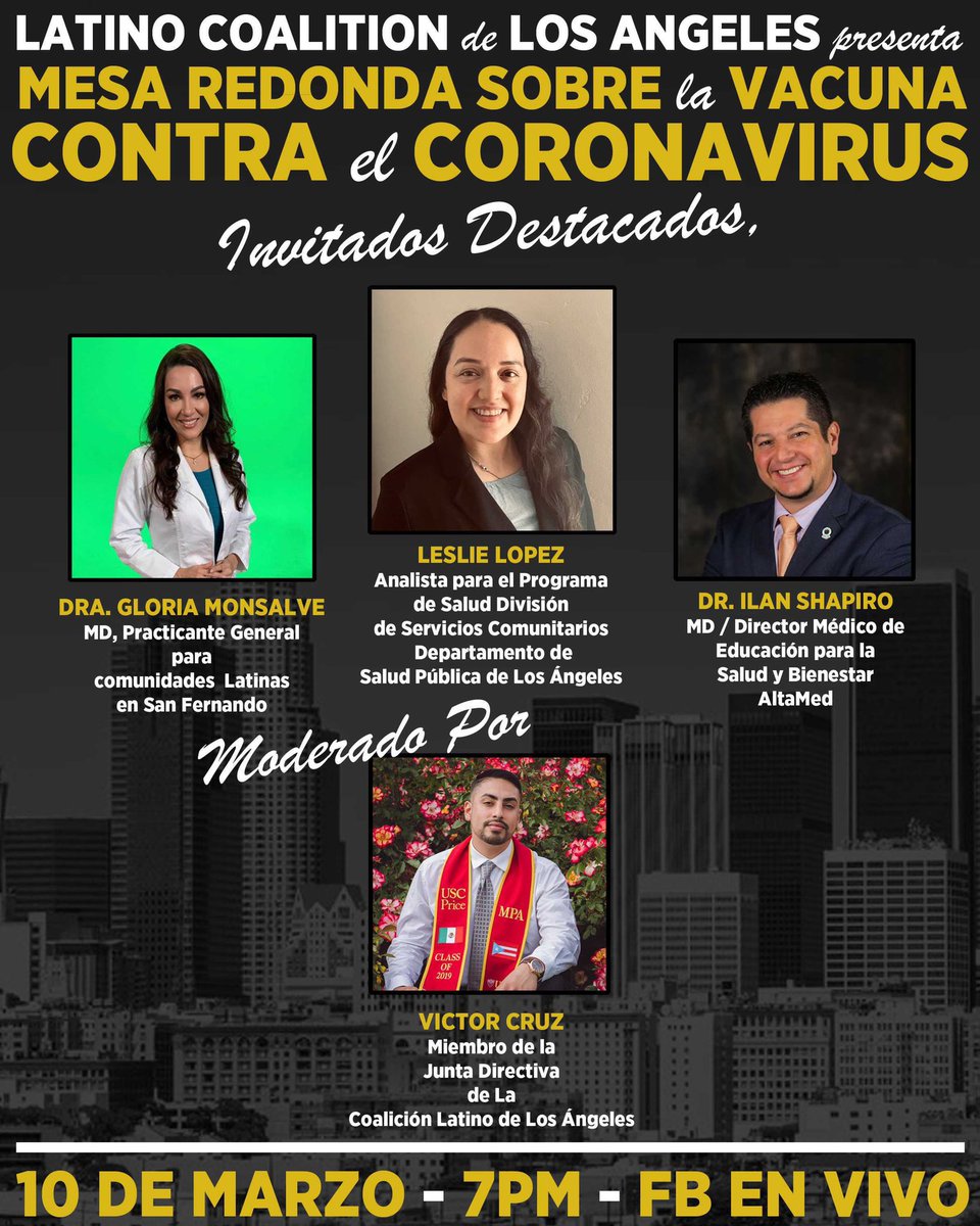 lacoalition_'s tweet photo. Este Miércoles 10 de Marzo @ 7pm no se pierde nuestra Mesa Redonda sobre la Vacuna contra el coronavirus vivo en nuestra página de Facebook!!!

Reciba información directamente de expertos de salud. También habrá oportunidad para hacer preguntas. 

#coronavirus https://t.co/eElOWpnCnd