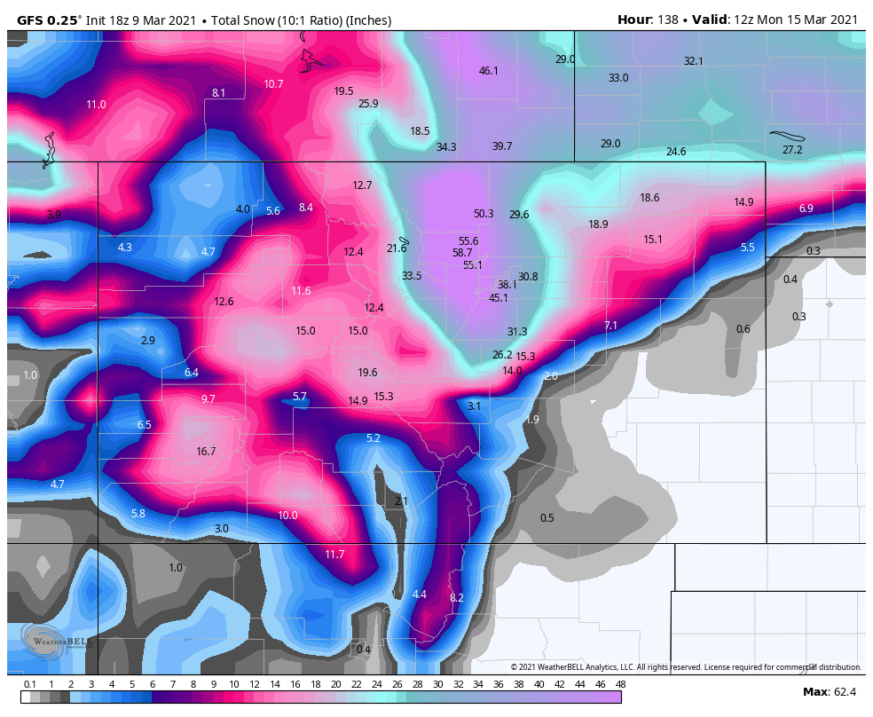 I'm old enough to remember when the GFS was forecasting 4 feet of snow for Colorado Springs. GFS from midday yesterday vs GFS from midday today #cowx 💩📽️