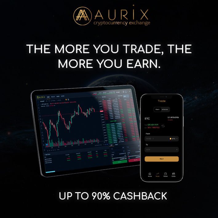 🚀 You get up to 90% instant Trade Cash back when using AURIX Exchange. We provided the biggest cashback from the industry. 

❗️No points to calculate. 

💯No limits or deadlines. 

🔝Instant Cash back. 

Social Links
Telegram: t.me/aurix_exchange