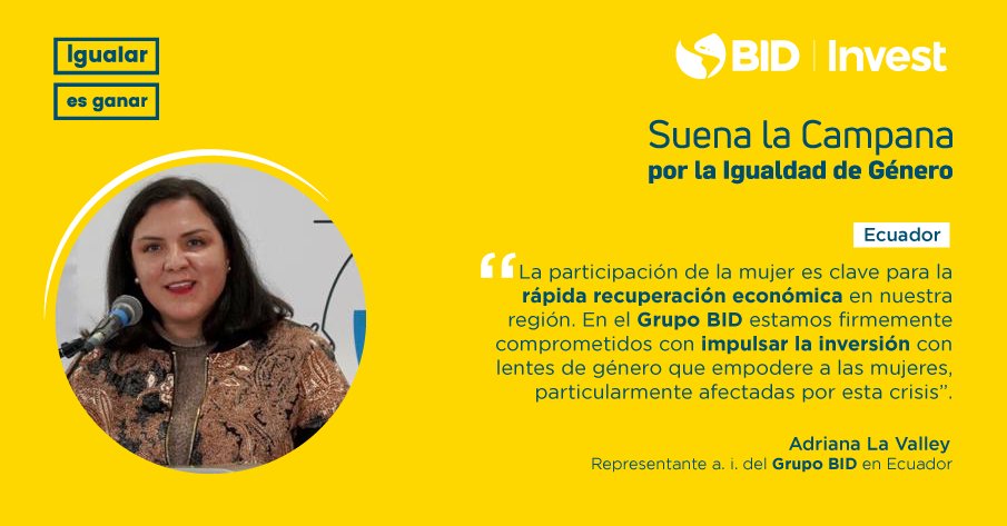 🔔🇪🇨 Nos unimos al “Campanazo por la #IgualdadDeGénero”, junto a <a href="/valoresbvq/">Bolsa de Valores Quito</a>, <a href="/ONUecuador/">La ONU en Ecuador</a>, <a href="/onumujeresEcu/">ONU Mujeres Ecuador</a> y <a href="/PactoGlobalEcua/">Pacto Global Ecuador</a>, para crear conciencia sobre el papel que las empresas y mercados desempeñan por una participación plena de las mujeres. #RingTheBellForGenderEquality