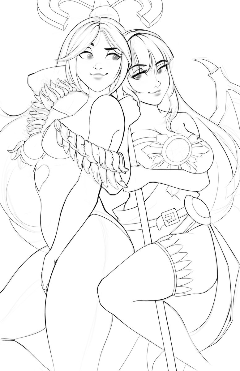 What if Morrigan and Palutena swapped outfits? 😌 [work in progress] 