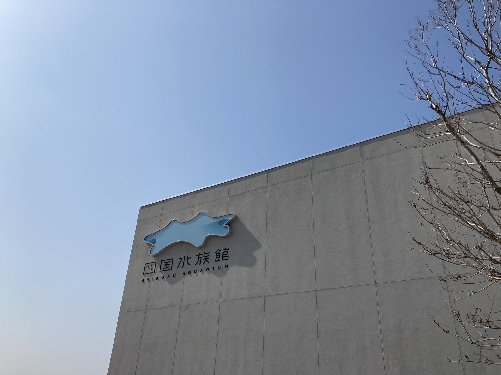Agi フォントがオシャレな四国水族館と外観をスマホで撮るあきちゃん サロンq西日本縦断ツアー T Co Cbno0moqkq Twitter
