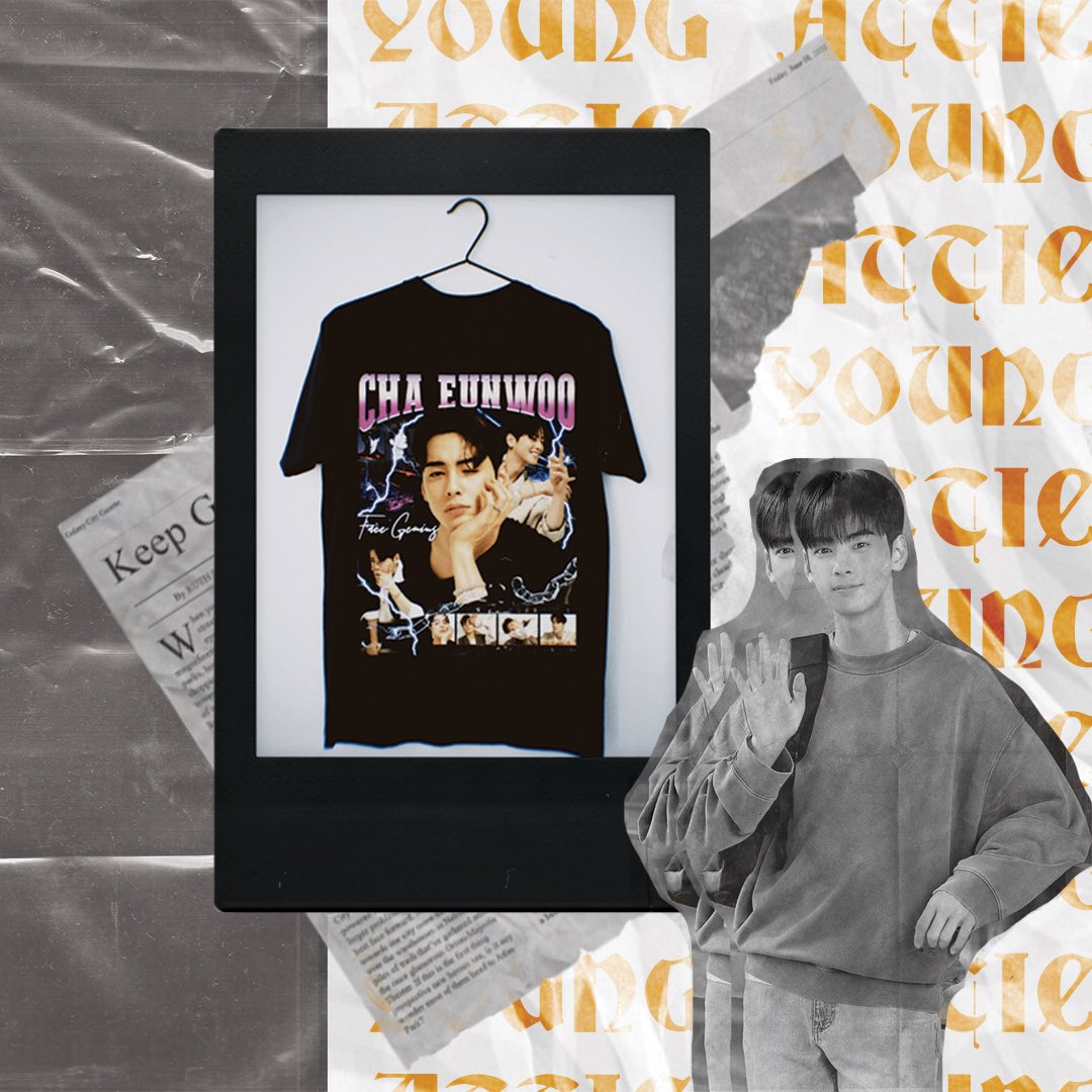 theyoungattic's tweet photo. Aries season is fire season. You know who else is 🔥?
Cha Eun Woo.
He’s not the Face Genius for nothing.
Place an order while you still can ✊🏽
Pre-order at https://t.co/HRAmr1ursT now to get your shirts just in time for #EunWooDay ! #YAcatalog 🥳🥳🥳 https://t.co/rx7zF1QfT5