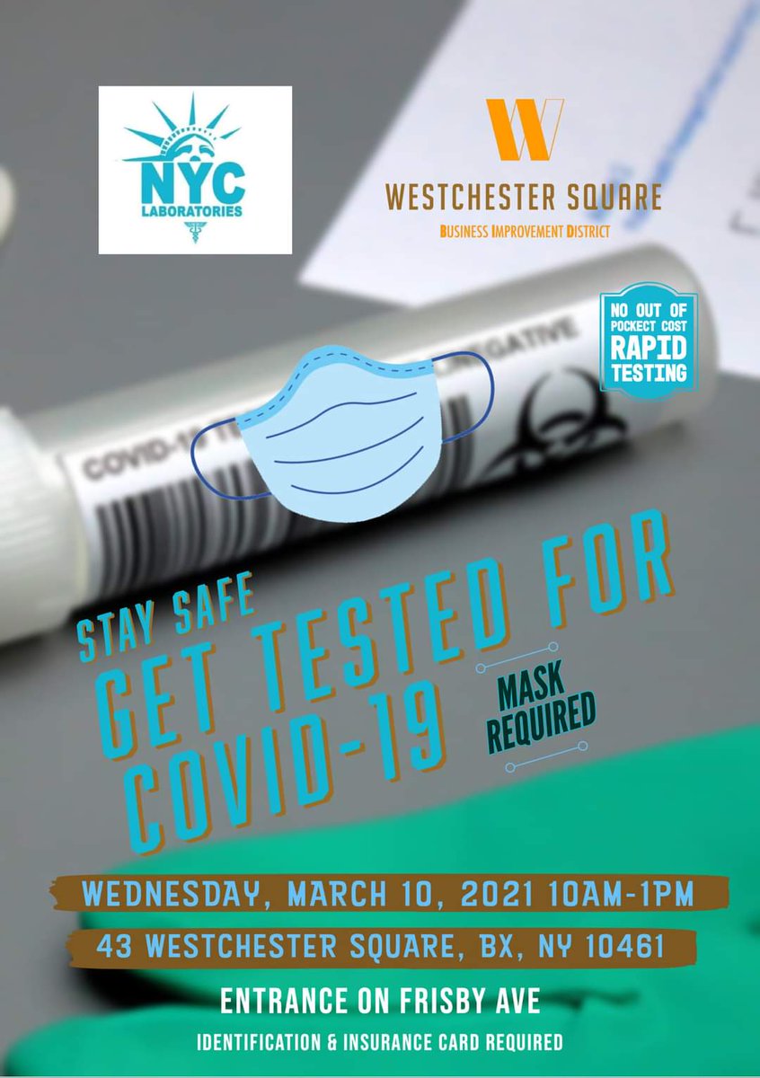 WSBID's tweet photo. Rapid Testing available tomorrow from 10AM-1PM in the Square. #COVID19 #rapidtest https://t.co/4oln3iBrFP