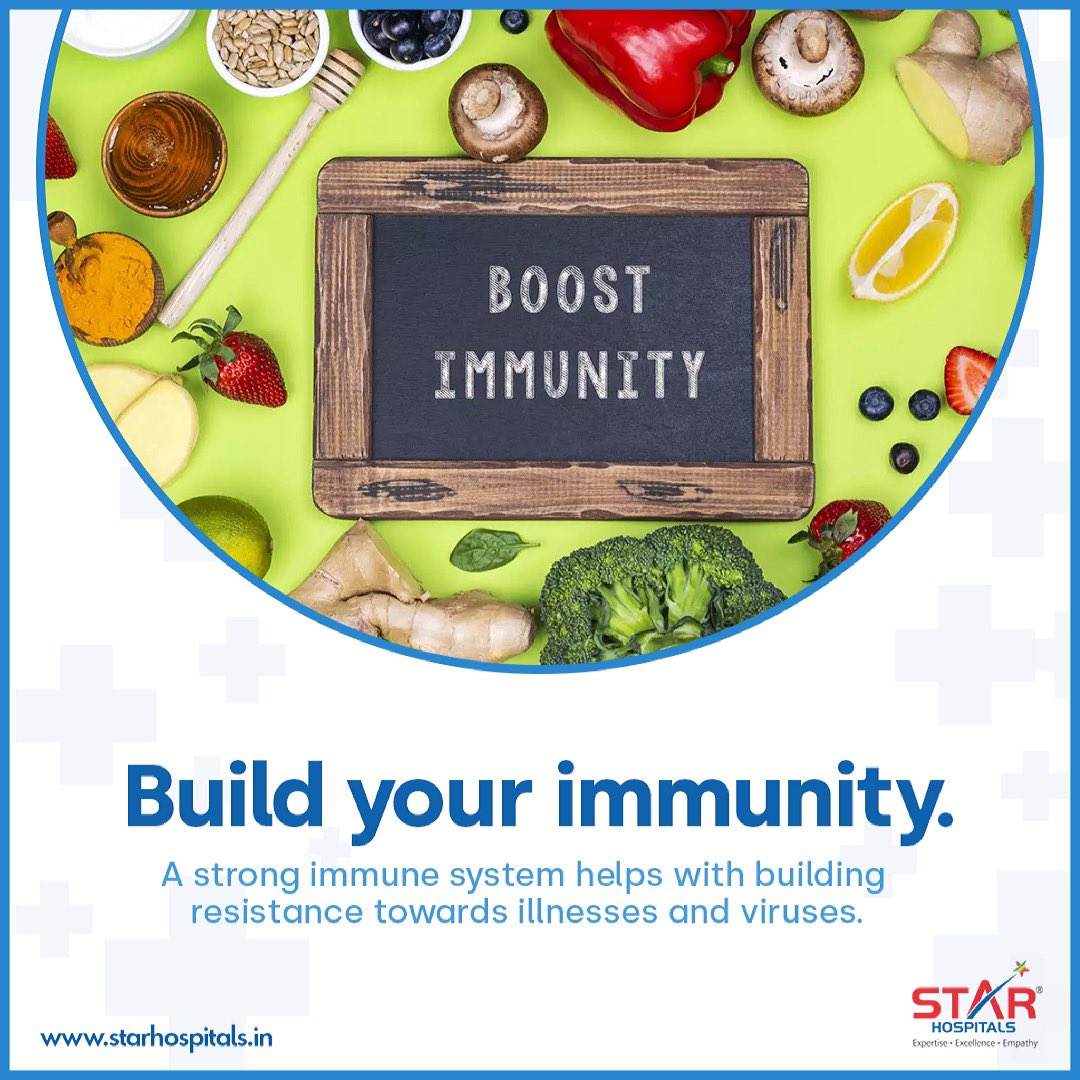 starhospitalsin's tweet image. The 4 main components towards increasing your immunity are maintaining a proper diet, exercising and reducing smoking and alcohol.

Emergency No: +91 9100 911 911
Teleconsultation No: +91 8367797499
Teleconsultation: rb.gy/bl4eft

#starhospitals #generaltips