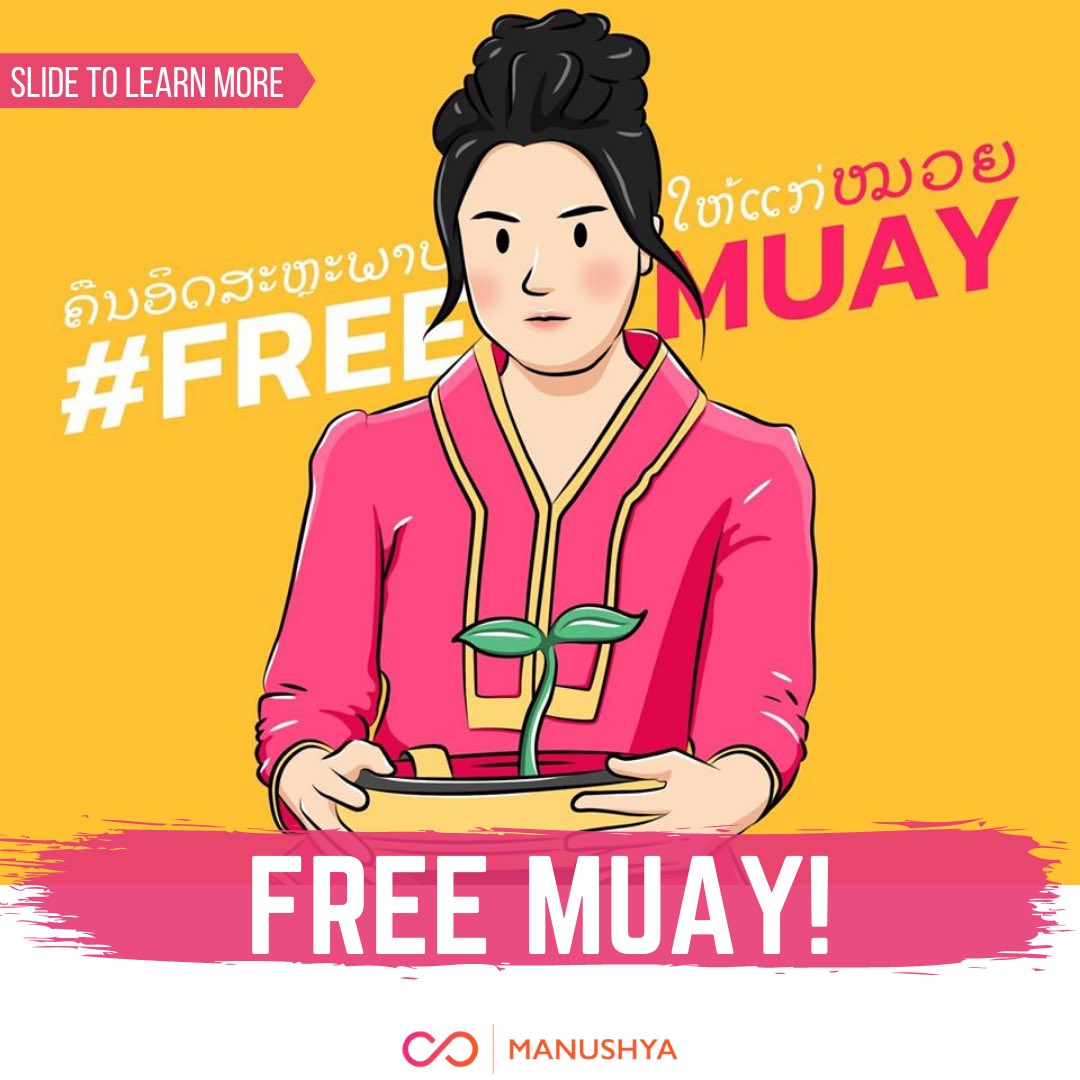 ManushyaFdn's tweet photo. On #IWD2021 We pay tribute to Muay, a brave #WomanHumanRightsDefender from Lao PDR who has been unfairly imprisoned for the past 544 days for speaking truth to power and denouncing #corruption!
#SheInpiresMe
#FreeMuay #ຖ້າການເມືອງລາວດີ #ถ้าการเมืองลาวดี https://t.co/Jr4tIjZD5L